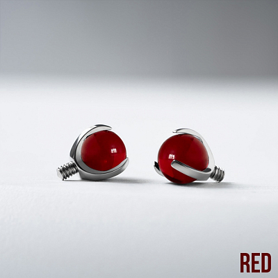 Накрутка шар в лапках Natural Stone Red 1.2 мм